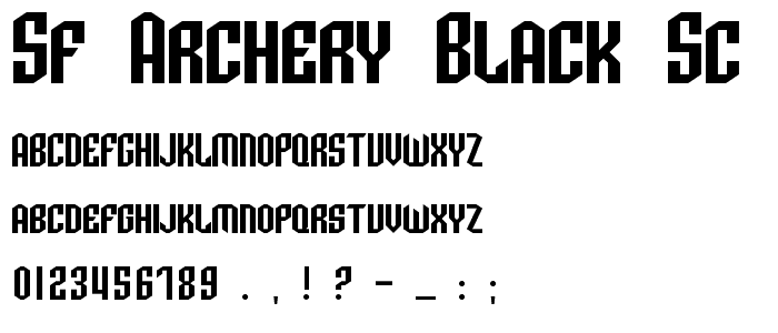 SF Archery Black SC font